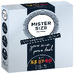 Набір презервативів Mister Size - pure feel - 53–57–60 (3 condoms), 3 розміри, товщина 0,05 мм - мініатюра 1
