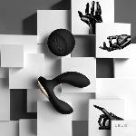 Масажер простати LELO Hugo Black, 2 мотори, пульт ДК, керування рухом - мініатюра 3