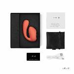 Смарт-вібратор LELO Ida Wave Coral Red, вагінально-кліторальний, технологія WaveMotion, 2 мотори - мініатюра 6