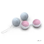 Набір вагінальних кульок LELO Beads Mini, діаметр 2,9 см, змінне навантаження, 2х28 та 2х37 г - мініатюра 1