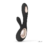 Вібратор-кролик LELO Soraya Wave Black, манливі рухи стовбура - мініатюра 1