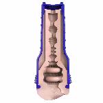 Мастурбатор-вагіна Fleshlight Boost Bang Light Medium Flesh, плаваючі кільця Turbo Tech - мініатюра 6