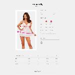 Пеньюар і трусики Obsessive Heavenlly babydoll & thong M/L - мініатюра 5