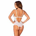 Еротичне напівпрозоре боді Obsessive Heavenlly crotchless teddy M/L, з доступом - мініатюра 2
