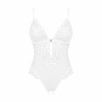 Еротичне напівпрозоре боді Obsessive Heavenlly crotchless teddy XL/2XL, з доступом - мініатюра 3
