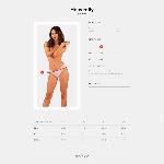 Напівпрозорі трусики Obsessive Heavenlly panties XS/S, відкриті сідниці - мініатюра 7