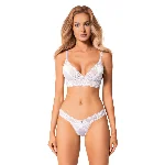 Еротичний комплект Obsessive Heavenlly 2-pcs set XL/2XL, бюстгальтер і танга - мініатюра 1