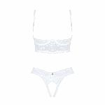 Еротичний комплект Obsessive Heavenlly 2-pcs cupless set XL/2XL, відкриті груди, з доступом - мініатюра 3