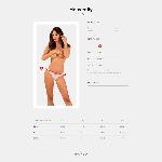Мереживні танга Obsessive Heavenlly thong XS/S - мініатюра 7
