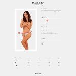Мереживні танга Obsessive Heavenlly crotchless thong XS/S, з доступом - мініатюра 7