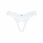 Мереживні танга Obsessive Heavenlly crotchless thong XS/S, з доступом - мініатюра 5