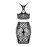 Еротичний напівпрозорий комплект Obsessive K101 top & skirt S/M/L, топ, спідниця - мініатюра 4