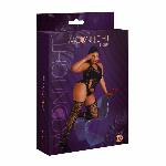 Бодістокінг Moonlight Plus Model 02 XL-XXXL Black, з доступом, імітація пояса для панчіх - мініатюра 6