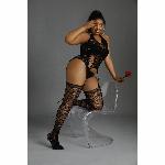 Бодістокінг Moonlight Plus Model 02 XL-XXXL Black, з доступом, імітація пояса для панчіх - мініатюра 3