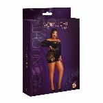 Сукня-бодістокінг Moonlight Plus Model 07 XL-XXXL Black, довгий рукав - мініатюра 5