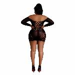 Сукня-бодістокінг Moonlight Plus Model 07 XL-XXXL Black, довгий рукав - мініатюра 2