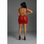 Сукня-бодістокінг Moonlight Plus Model 08 XL-XXXL Red - мініатюра 4