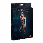 Прозорий бодістокінг Moonlight Model 03 XS-L Black, з доступом - мініатюра 3
