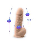 Фалоімітатор з вібрацією SilexD Norman Vibro Flesh (Model 1 size 8,5") + LRS, діаметр 5 см - мініатюра 8