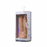 Подвійний фалоімітатор з вібрацією SilexD Double Gusto Vibro Flesh (Model 1 size 8" & 7") + LRS, діаметр 4,5 см та 3,7 см - мініатюра 7