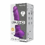 Фалоімітатор SilexD Johnny Purple (MODEL 1 size 7in), двошаровий, силікон+Silexpan, діаметр 3,8 см - мініатюра 2