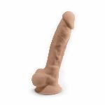 Фалоімітатор з вібрацією SilexD Vetus Vibro Flesh (MODEL 1 size 8in) + LRS, двошаровий, діам. 4,2 см - мініатюра 4