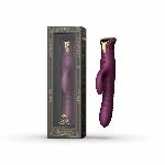 Пульсатор-кролик з вібрацією Zalo Mose Velvet Purple, нагрівання до 42°, кристал Swarovski - мініатюра 7