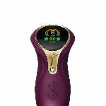 Пульсатор-кролик з вібрацією Zalo Mose Velvet Purple, нагрівання до 42°, кристал Swarovski - мініатюра 4