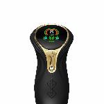 Пульсатор-кролик з вібрацією Zalo Mose Obsidian Black, нагрівання до 42°, кристал Swarovski - мініатюра 4
