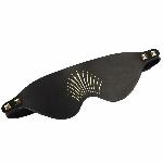 Розкішна маска на очі Zalo Blindfolds Black, натуральна шкіра - мініатюра 2