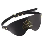 Розкішна маска на очі Zalo Blindfolds Black, натуральна шкіра - мініатюра 1