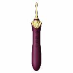 Мультифункціональний вібратор Zalo — Bess 2 Velvet Purple, 4 насадки, підігрів - мініатюра 8