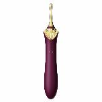 Мультифункціональний вібратор Zalo — Bess 2 Velvet Purple, 4 насадки, підігрів - мініатюра 10