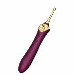 Мультифункціональний вібратор Zalo — Bess 2 Velvet Purple, 4 насадки, підігрів - мініатюра 3