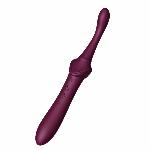 Мультифункціональний вібратор Zalo — Bess 2 Velvet Purple, 4 насадки, підігрів - мініатюра 7