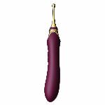 Мультифункціональний вібратор Zalo — Bess 2 Velvet Purple, 4 насадки, підігрів - мініатюра 9