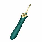 Мультифункціональний вібратор Zalo — Bess 2 Turquoise Green, 4 насадки, підігрів - мініатюра 3