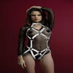Збруя жіноча Feral Feelings Body Harness White - мініатюра 1