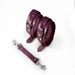 Поножі Feral Feelings – Ankle Restraints Burgundy, натуральна шкіра - мініатюра 1