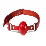 Кляп силіконовий Feral Feelings Silicon Ball Gag Red/Red, червоний ремінець, червона кулька - мініатюра 1