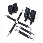 Набір для БДСМ Feral Feelings BDSM Kit 3 Black, наручники, поножі, хрестовина - мініатюра 1