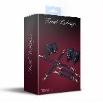 Набір для БДСМ Feral Feelings BDSM Kit 3 Black, наручники, поножі, хрестовина - мініатюра 2