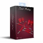 Набір для БДСМ Feral Feelings BDSM Kit 3 Red, наручники, поножі, хрестовина - мініатюра 2