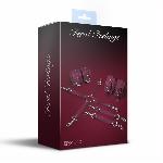 Набір для БДСМ Feral Feelings BDSM Kit 3 Burgundy, наручники, поножі, хрестовина - мініатюра 2