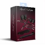 Набір Feral Feelings BDSM Kit 5 Black, наручники, поножі, хрестовина, маска, падл - мініатюра 2