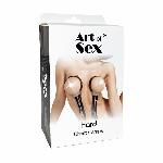 Затискачі з шипами для грудей Art of Sex – Hard Chest clamps - мініатюра 4
