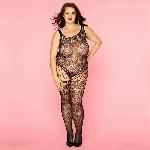 Сітчастий бодістокінг JSY «Коханка Зоуї» Plus Size Новинки, Black, імітація панчіх, доступ - мініатюра 2