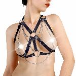 Портупея жіноча Art of Sex - Aiden Leather harness, Чорна XS-M - мініатюра 2