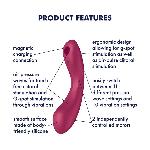 Вакуумний стимулятор з вібрацією Satisfyer Curvy Trinity 1 Red, іграшка 3в1 - мініатюра 4