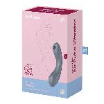 Вакуумний стимулятор з вібрацією Satisfyer Curvy Trinity 1 Bluegrey, іграшка 3в1 - мініатюра 5